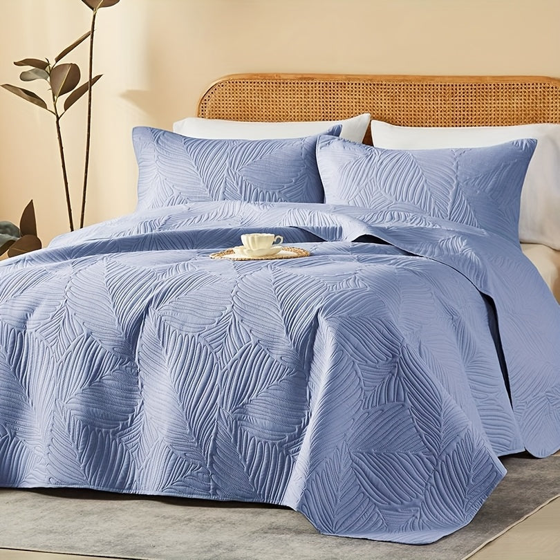 2/3pcs Cooling & Refreshing Summer Quilt Set - Lightweight Breathable Microfiber Bedspread - Modern Coin Pattern Coverlet All Season - Holiday Gifts For Family Friends (1 Quilt, 1/2 Pillow Shams)