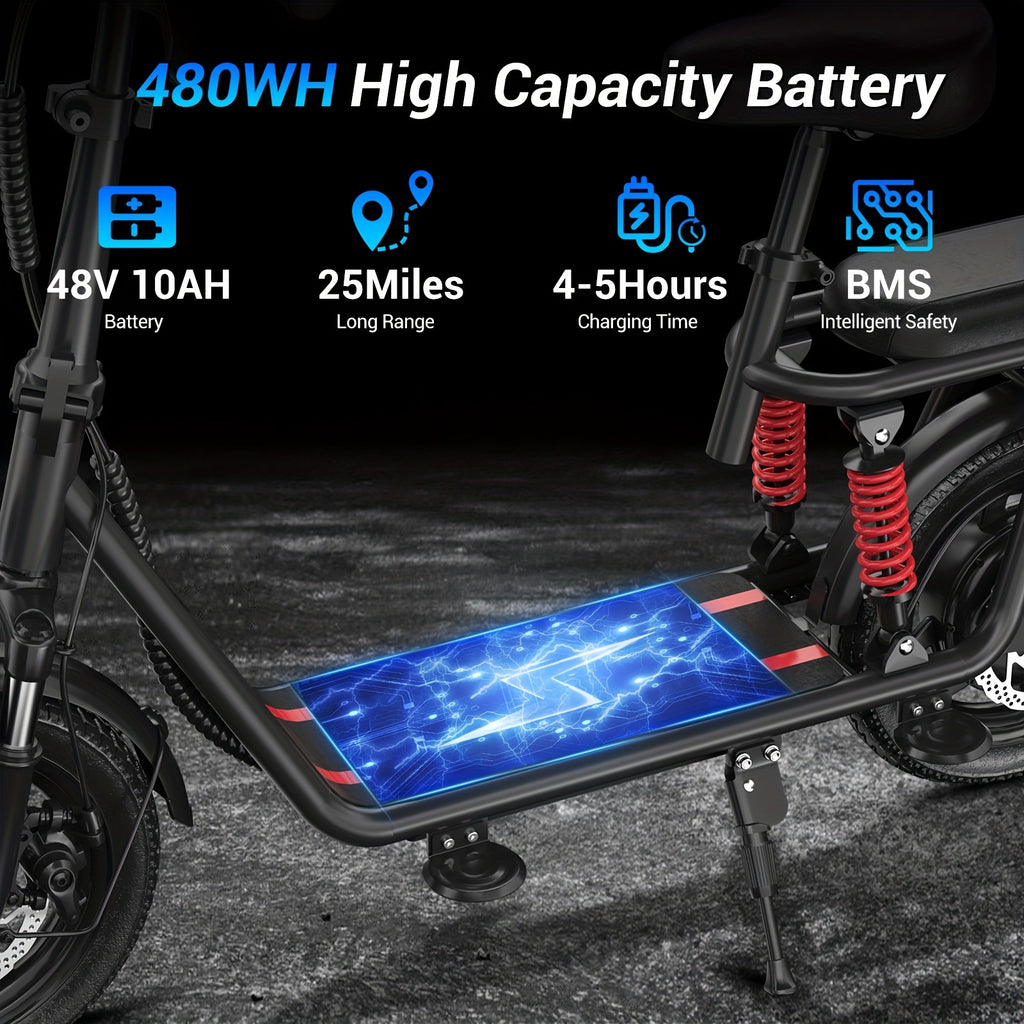 2 Seater Folding Electric Scooter With Basket