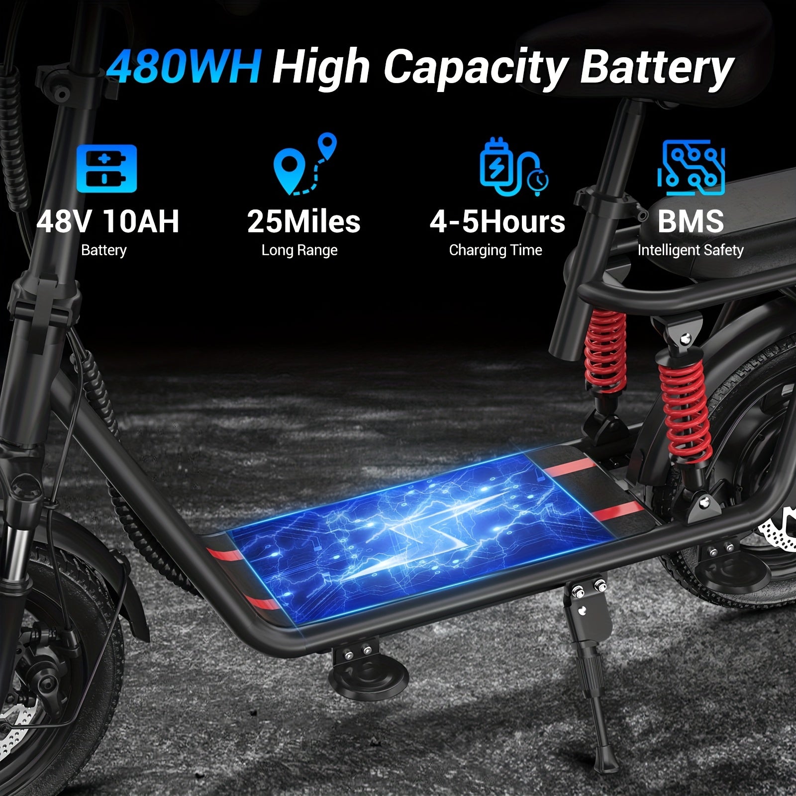 2 Seater Folding Electric Scooter With Basket