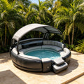 Luxury Multi-Person Inflatable Pool with Entry Steps
