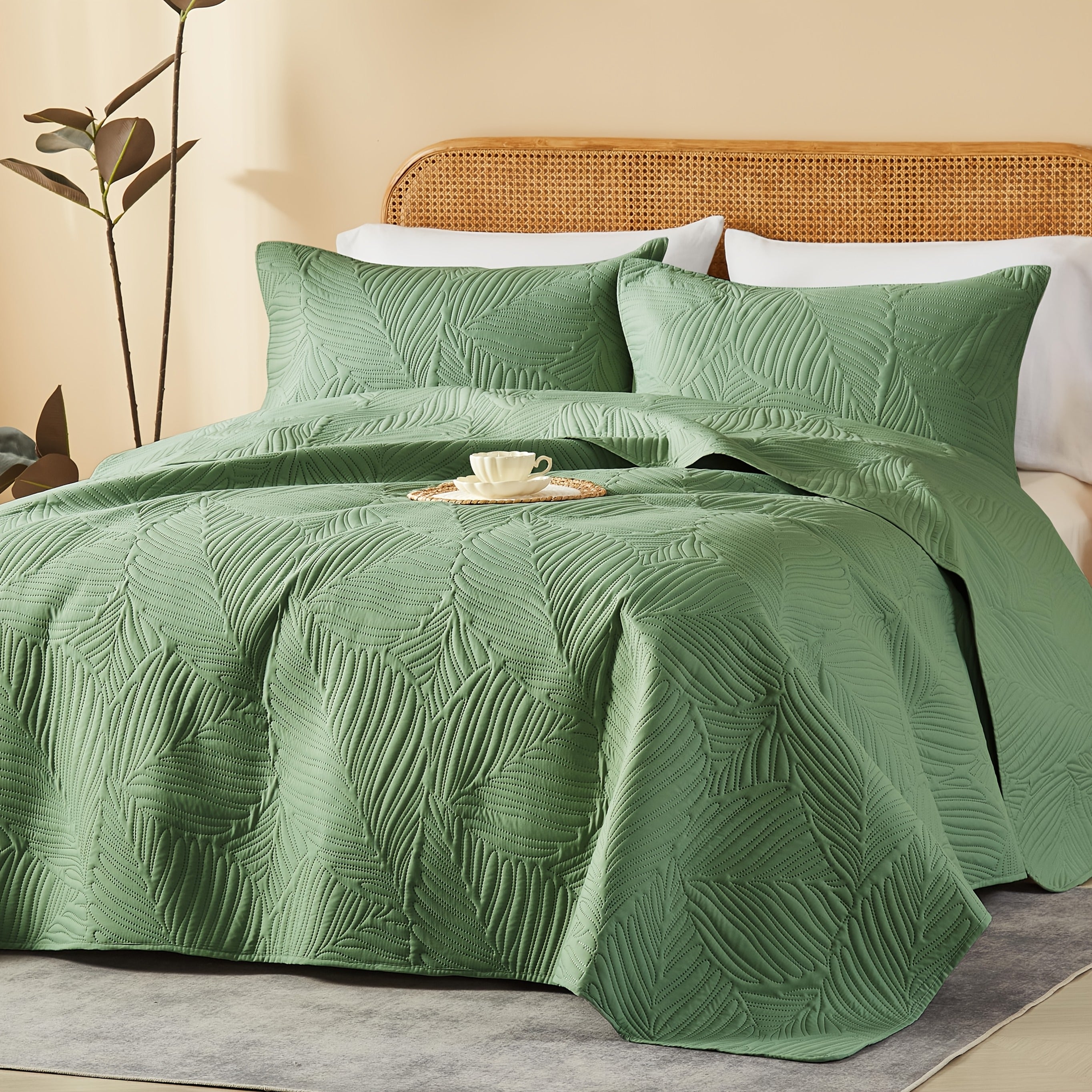 2/3pcs Cooling & Refreshing Summer Quilt Set - Lightweight Breathable Microfiber Bedspread - Modern Coin Pattern Coverlet All Season - Holiday Gifts For Family Friends (1 Quilt, 1/2 Pillow Shams)