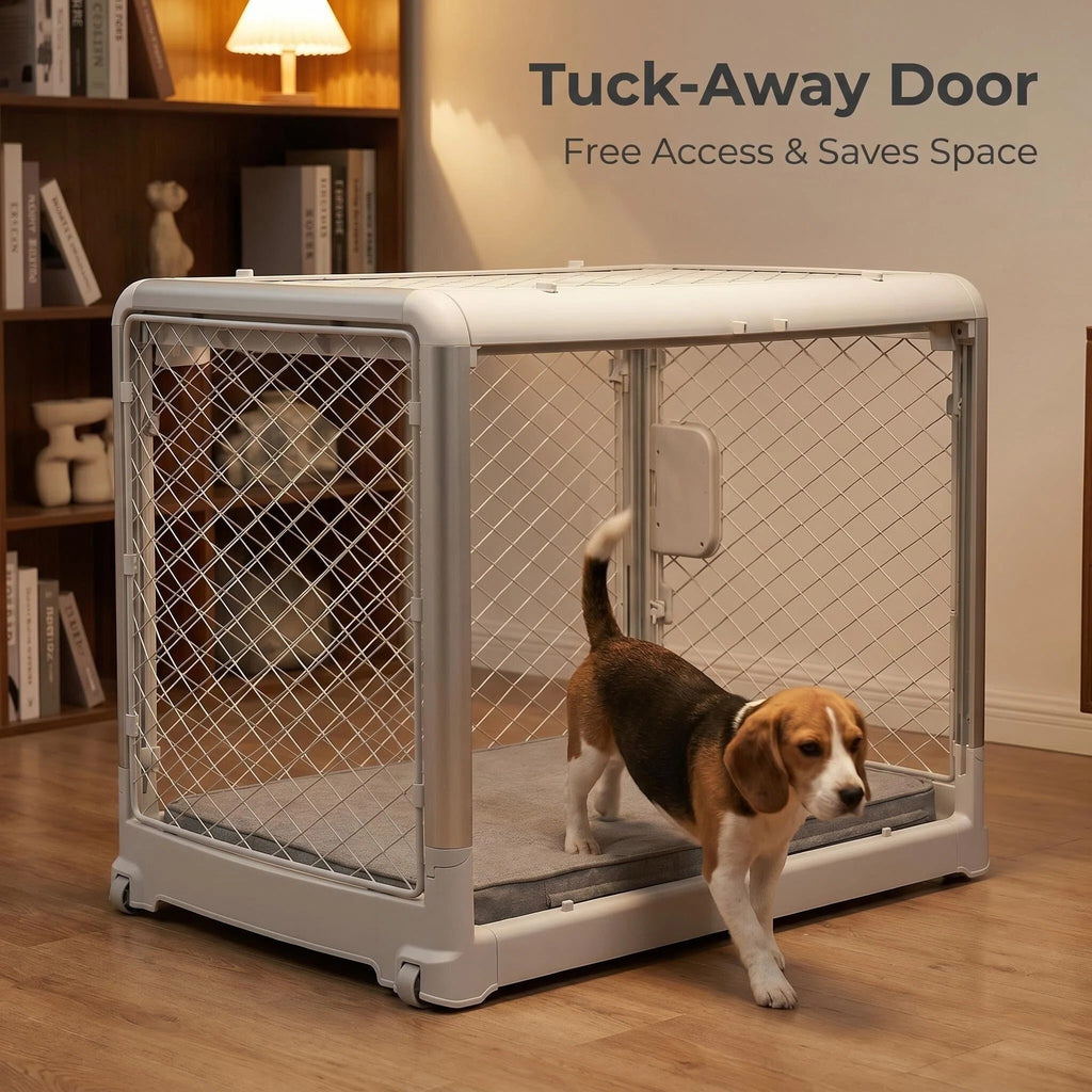 Collapsible Wheeled Portable Indoor Dog Kennel