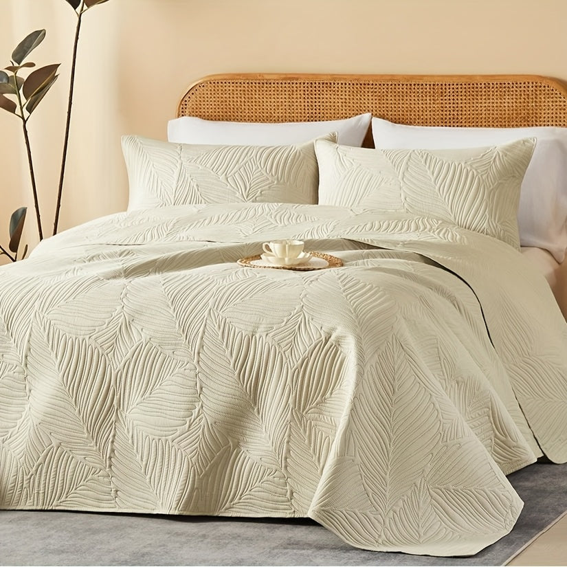 2/3pcs Cooling & Refreshing Summer Quilt Set - Lightweight Breathable Microfiber Bedspread - Modern Coin Pattern Coverlet All Season - Holiday Gifts For Family Friends (1 Quilt, 1/2 Pillow Shams)