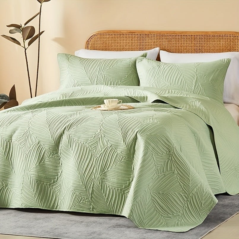 2/3pcs Cooling & Refreshing Summer Quilt Set - Lightweight Breathable Microfiber Bedspread - Modern Coin Pattern Coverlet All Season - Holiday Gifts For Family Friends (1 Quilt, 1/2 Pillow Shams)