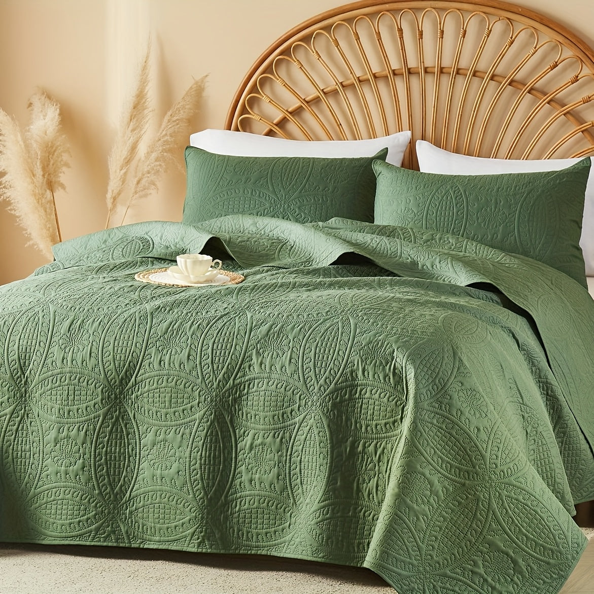 2/3pcs Cooling & Refreshing Summer Quilt Set - Lightweight Breathable Microfiber Bedspread - Modern Coin Pattern Coverlet All Season - Holiday Gifts For Family Friends (1 Quilt, 1/2 Pillow Shams)