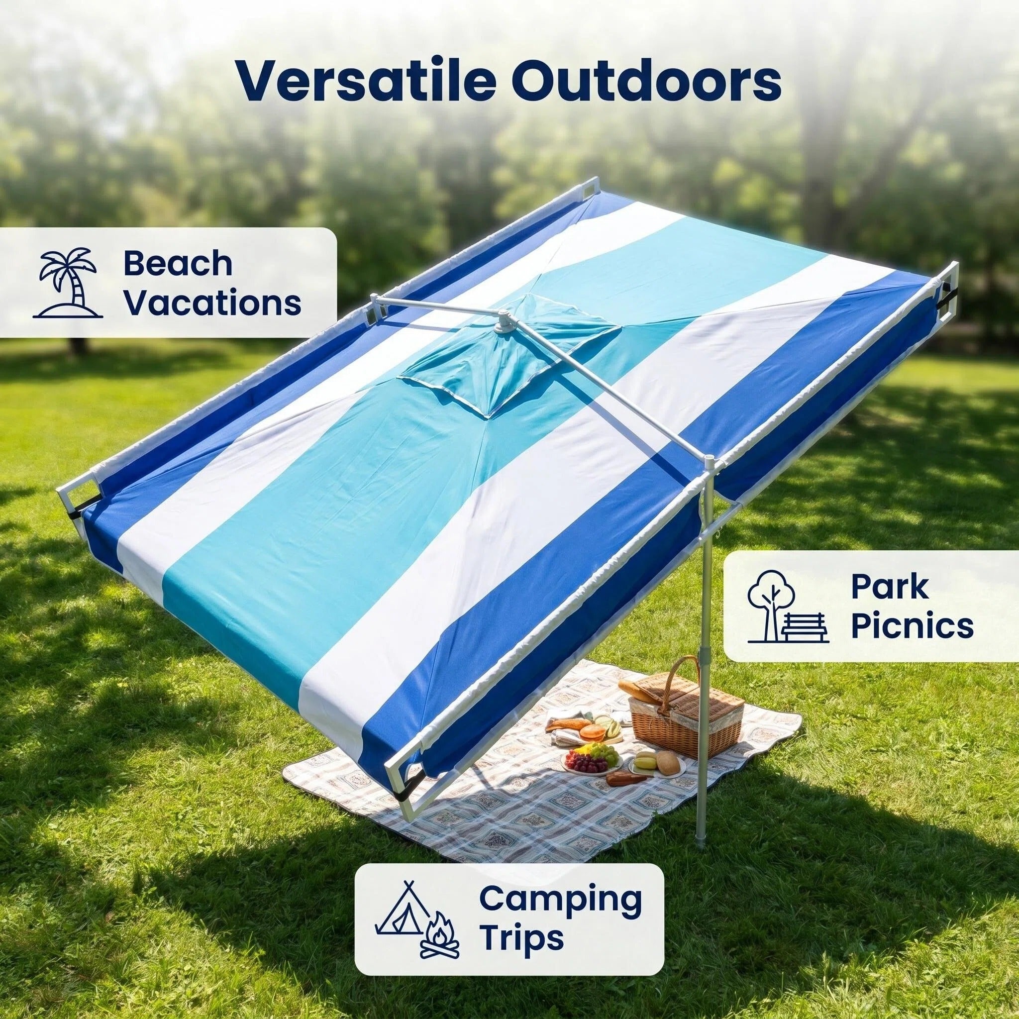 Wind Resistant Portable Beach Shade Canopy