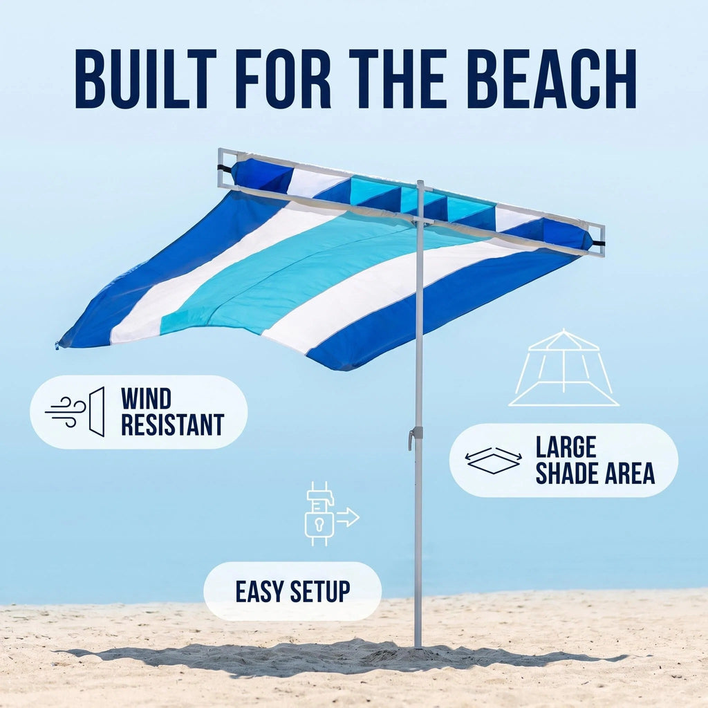 Wind Resistant Portable Beach Shade Canopy