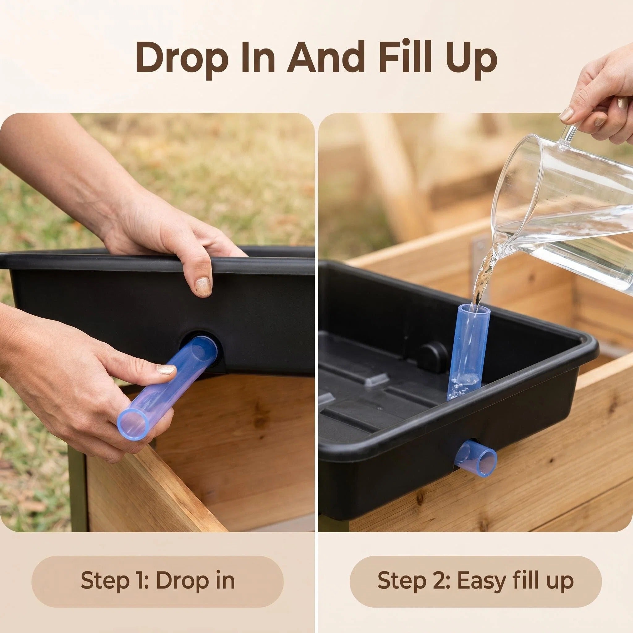 Wood Raised Garden Planter Box For Vegetable Flower Growing