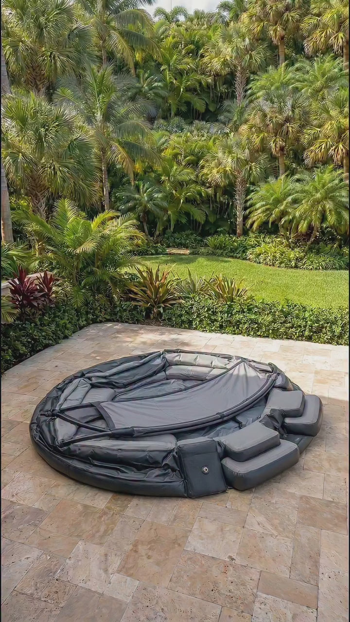 Luxury Multi-Person Inflatable Pool with Entry Steps